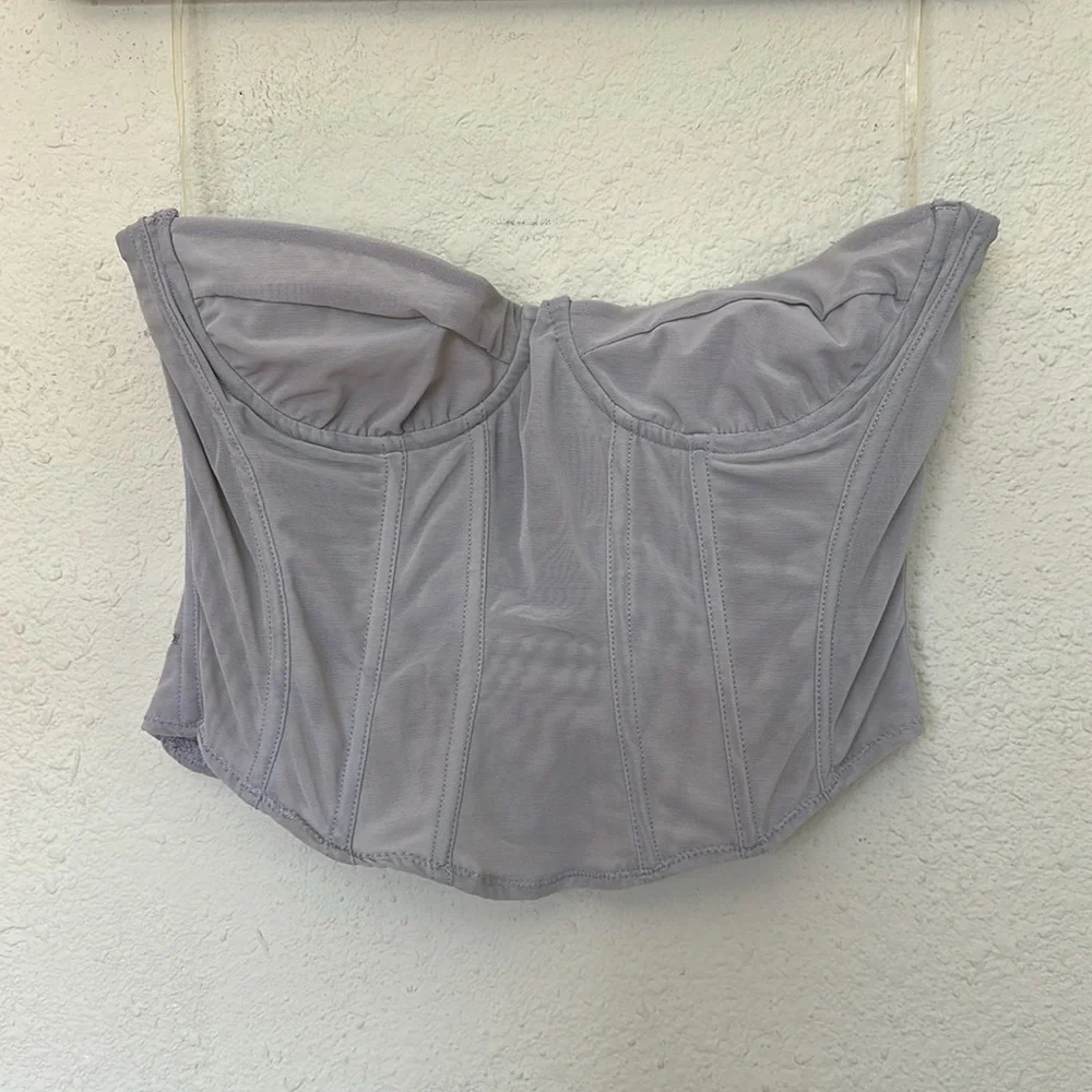 House of CB Silver Gray Corset Top - Picture 5 of 14